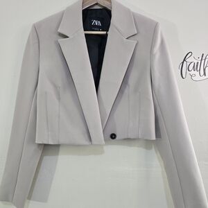 Zara Cropped Blazer Jacket